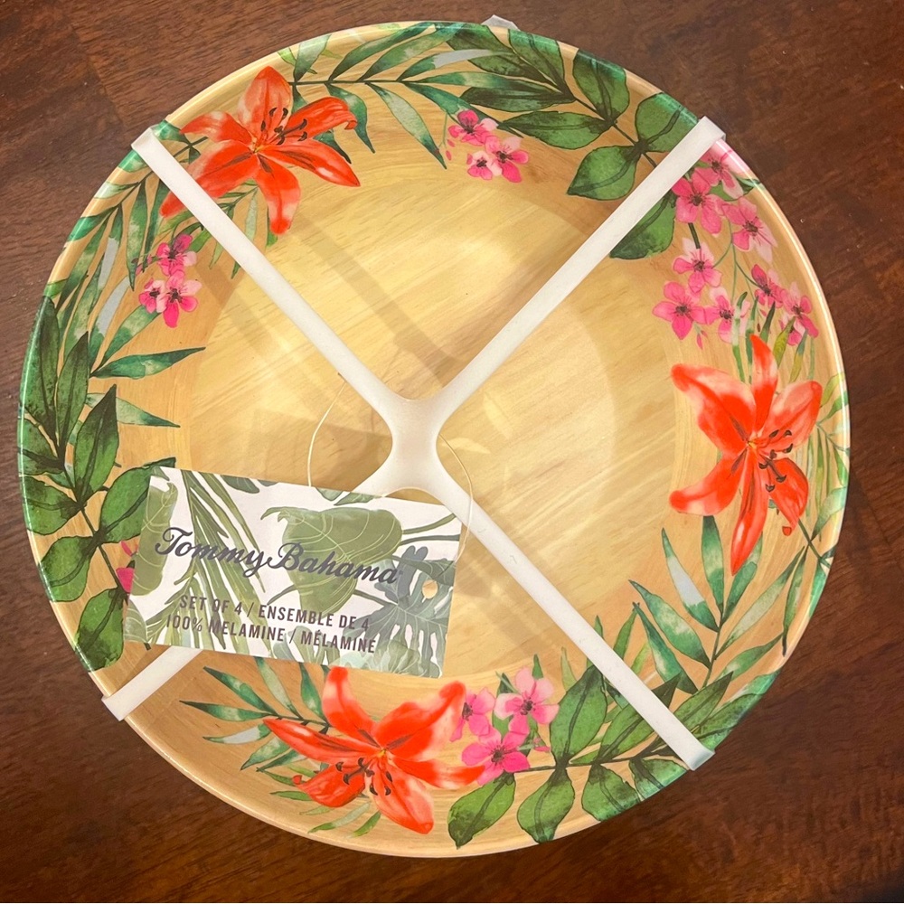 Floral Tommy Bahama Salad Bowls